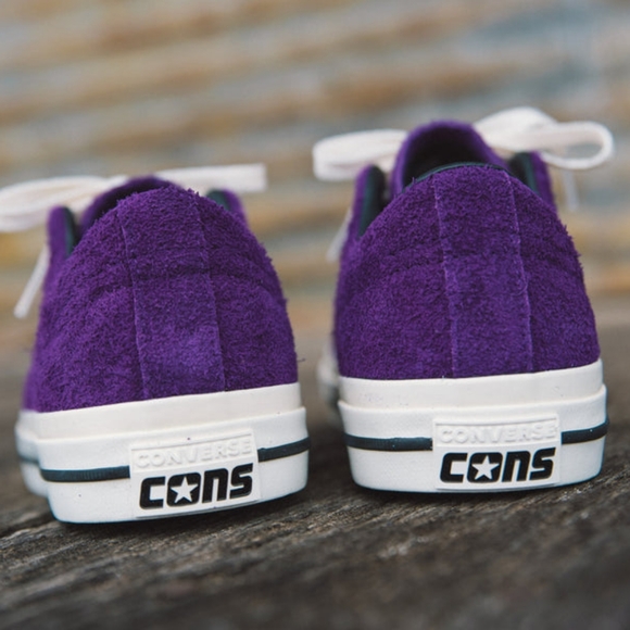CONVERSE One Star Pro OX Skateboard in Night Purple/Egret/Black - Picture 6 of 16
